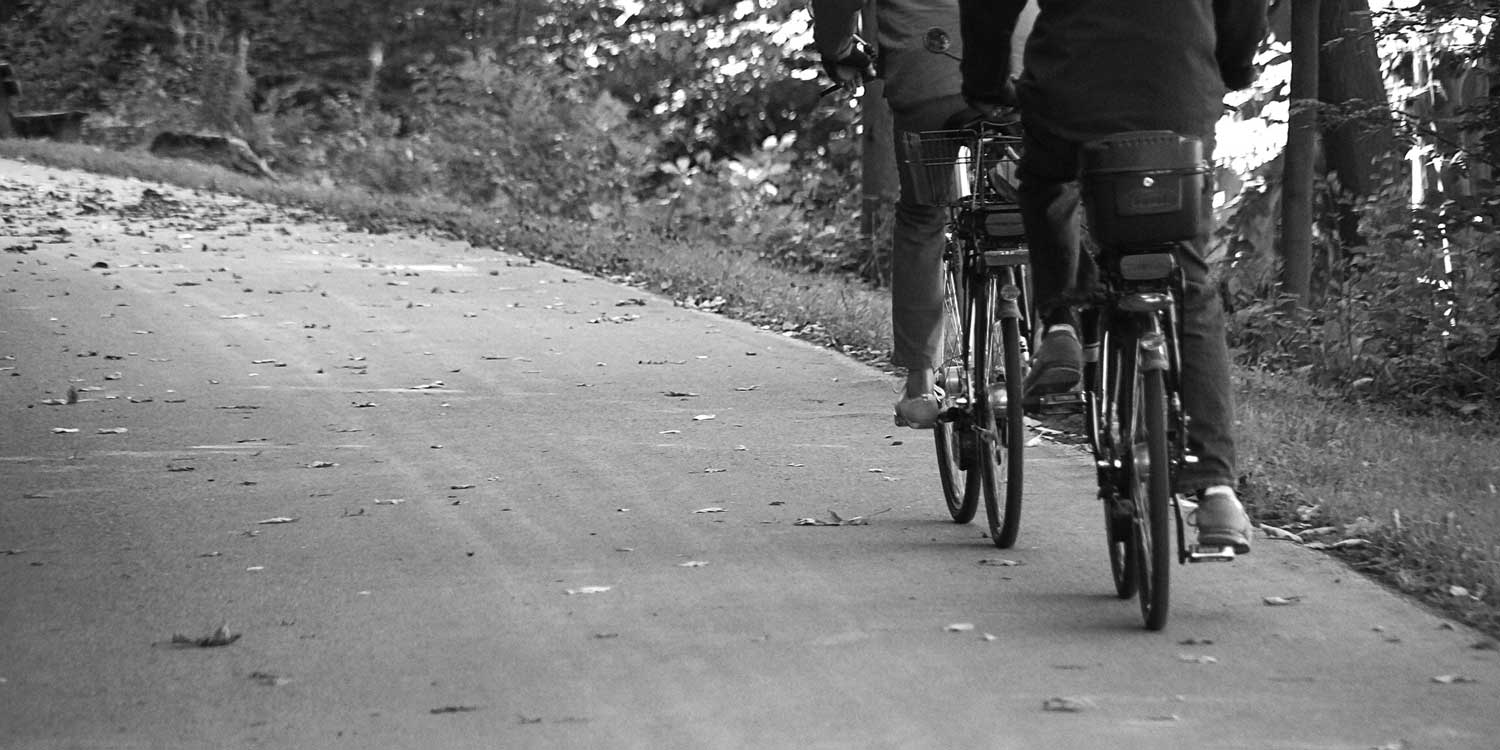 Fiets samen met een collega naar het werk